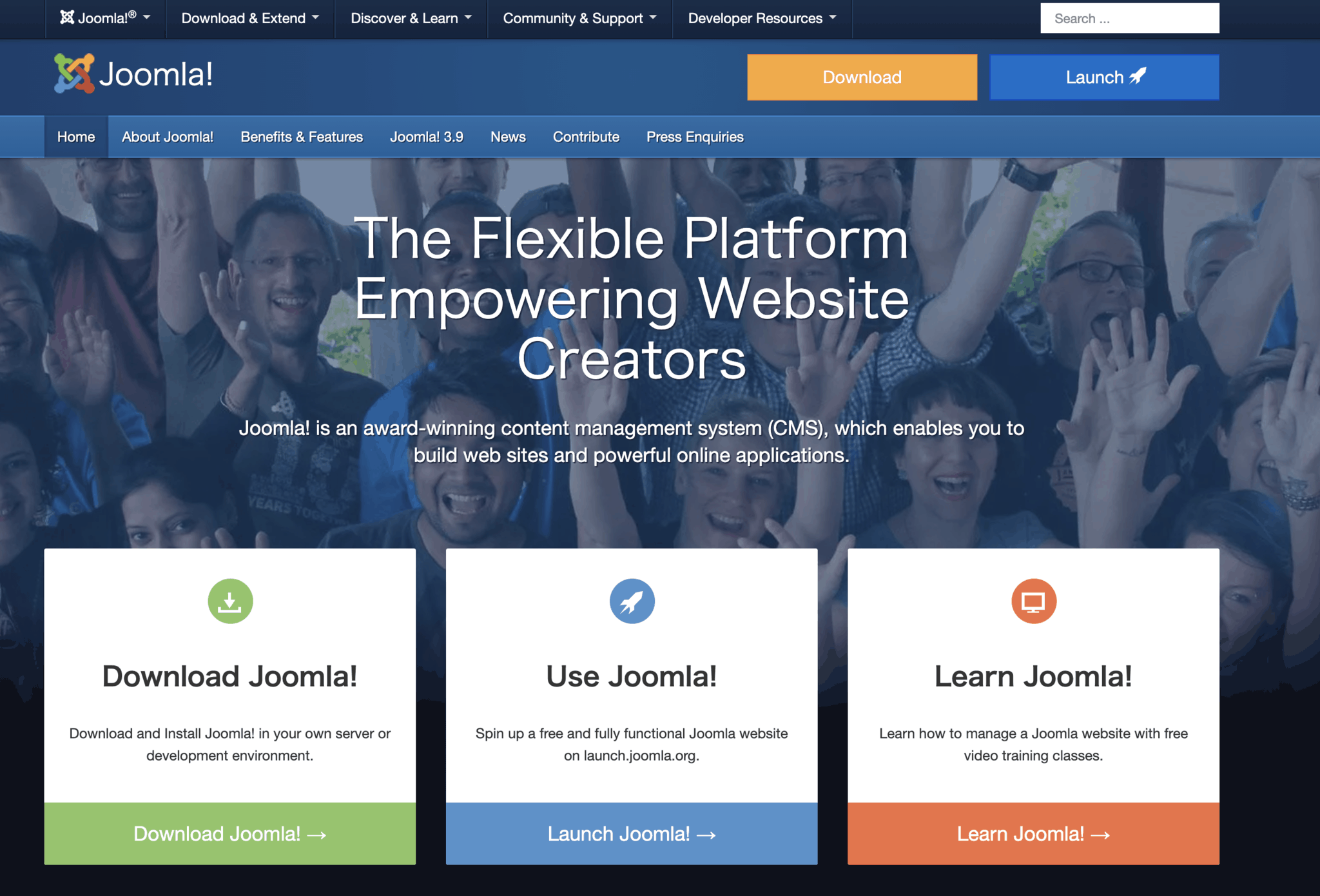 Joomla（ジュームラ）トップ画像