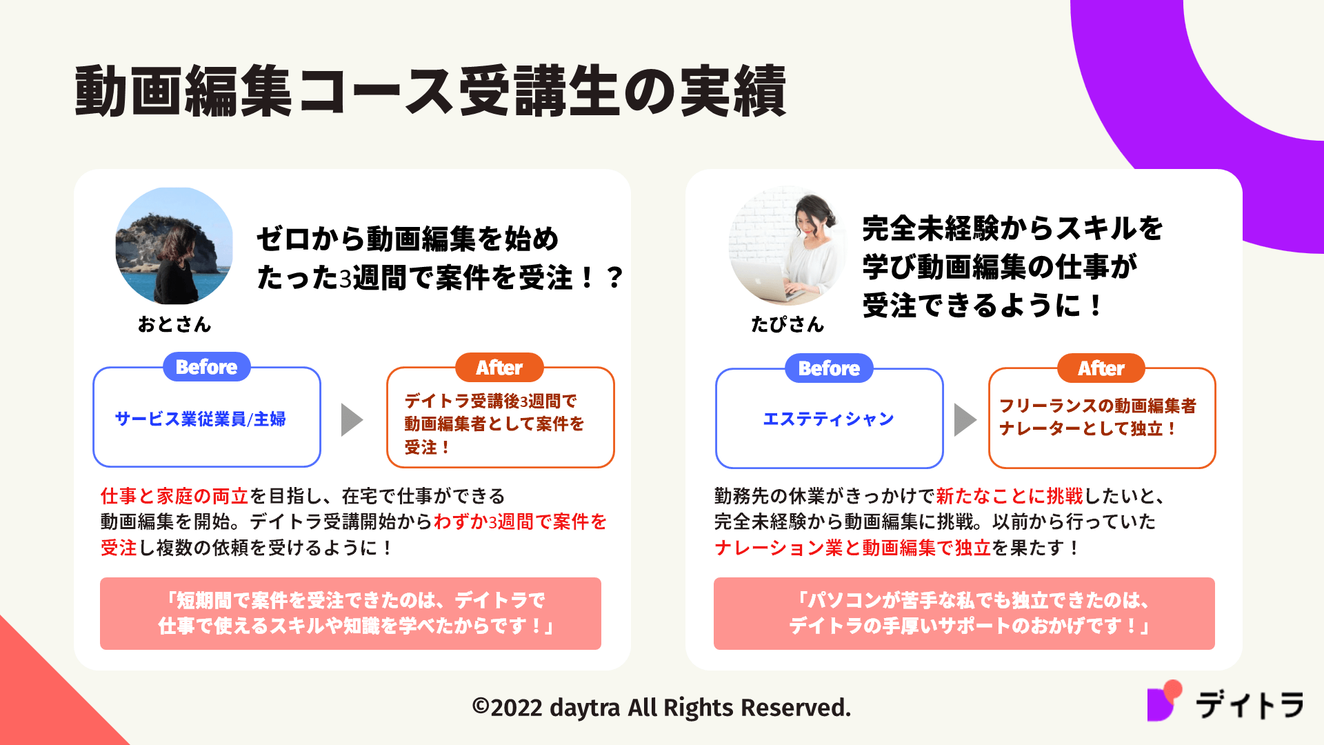 コース選びに迷っている人必見！デイトラの全コースを一挙紹介！