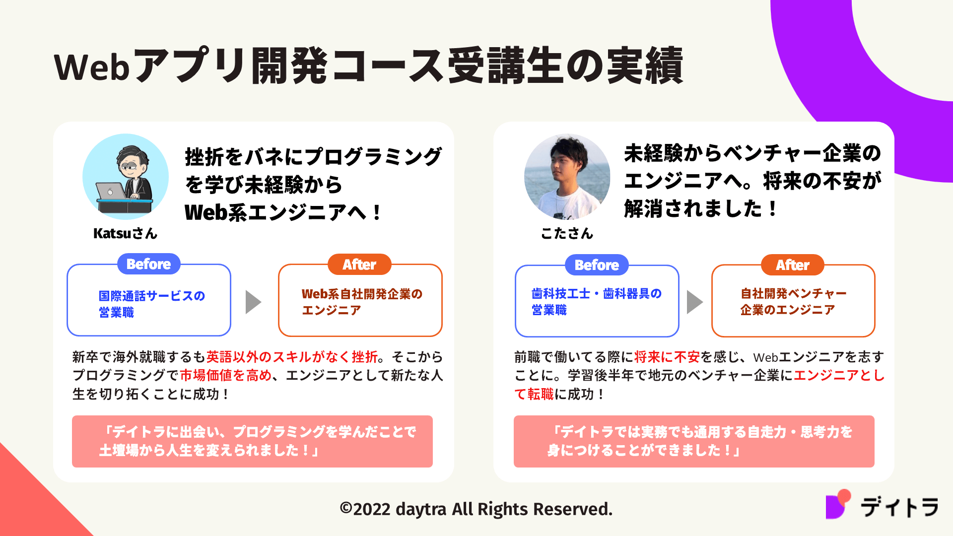 コース選びに迷っている人必見！デイトラの全コースを一挙紹介！