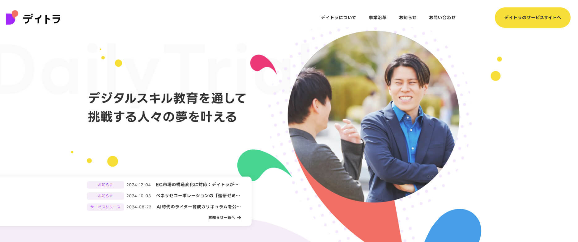 株式会社デイトラのコーポレートサイト