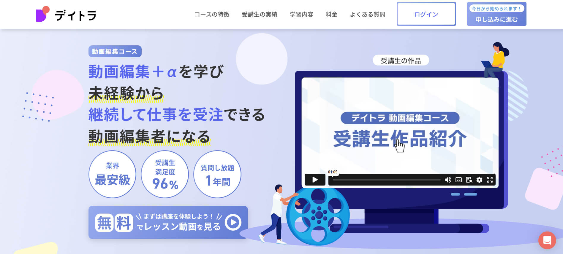 デイトラ動画編集コースとは?30種の営業術とプロの添削でスキルを収入に直結させる、“稼げない”を解決するカリキュラム
