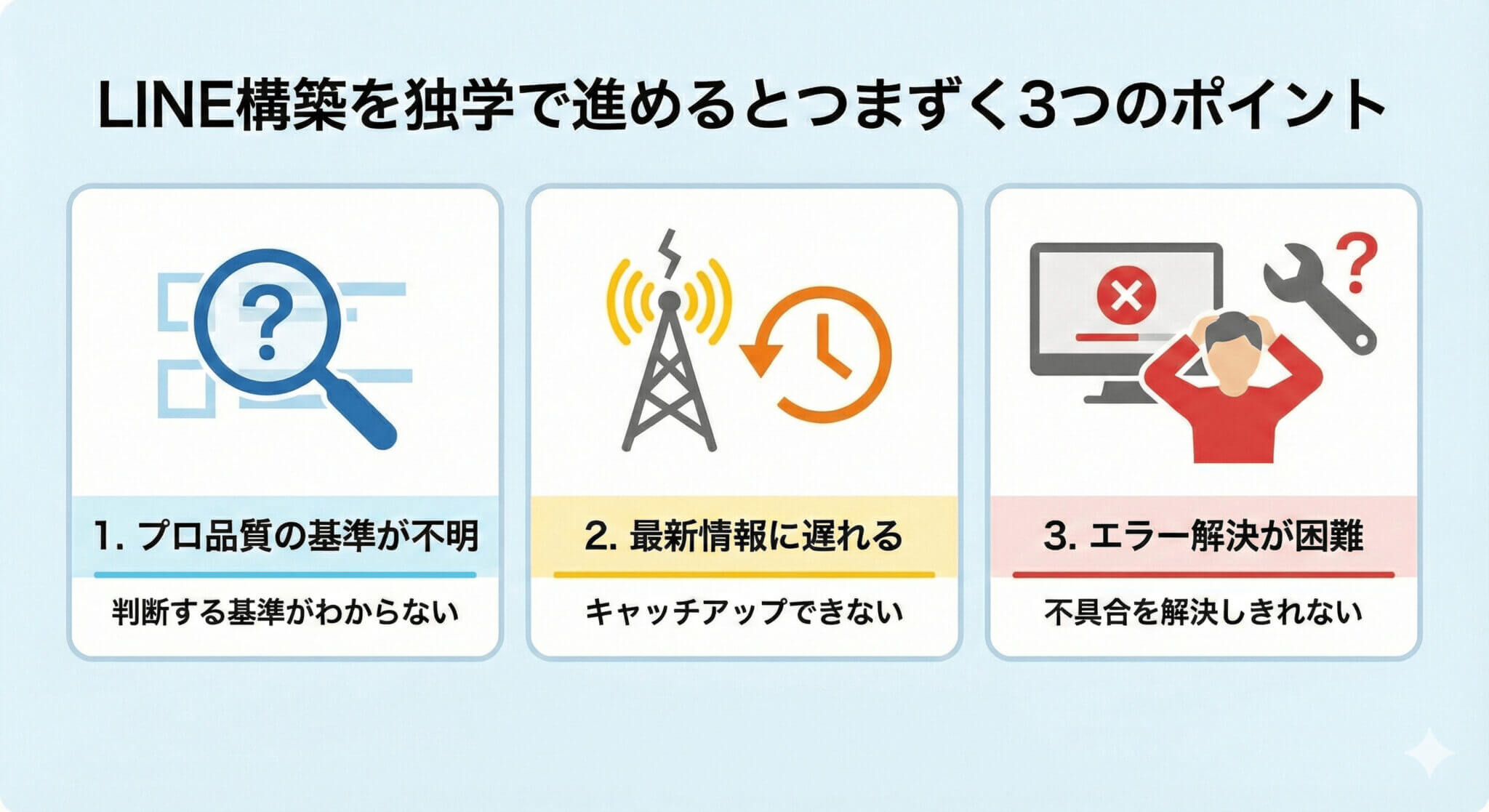 LINE構築を独学で進めるとつまずく3つのポイント