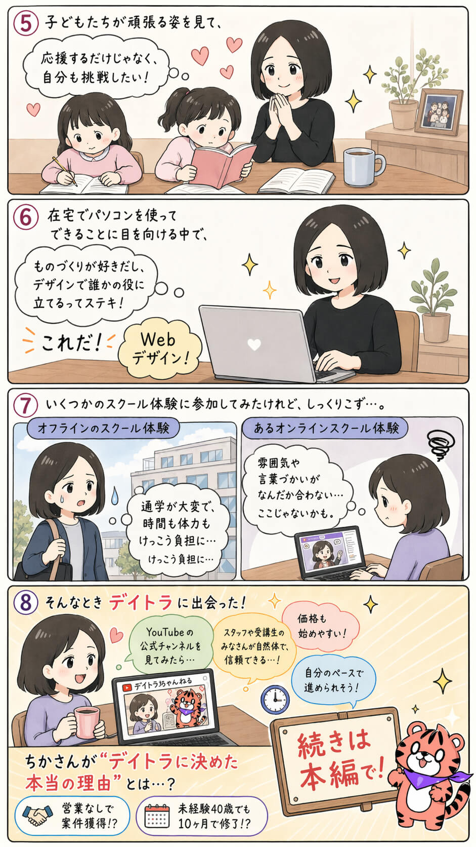 40歳専業主婦が未経験からWebデザインを学び副業デザイナーに!病気をきっかけに人生が変わった挑戦のストーリーとは?