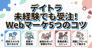 デイトラWebマーケティングコース受講生に学ぶ！未経験で受注する5つのコツ