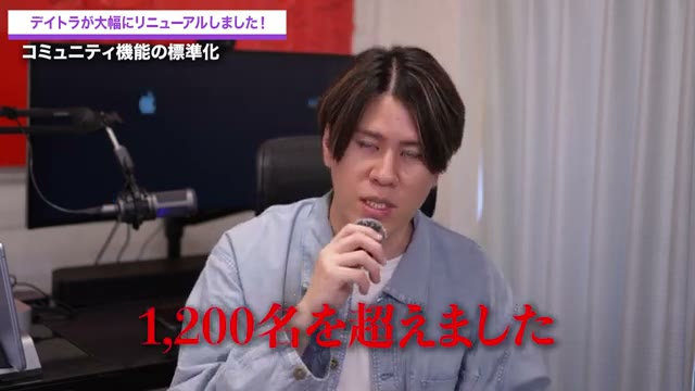 学び放題への移行者とコミュニティ参加者が1,200名を超えたことを示す画面