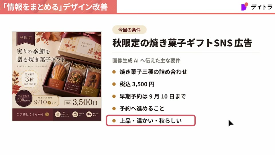 今日の持ち帰りは情報をまとめて役割を持たせること。誰に/何を/いくらで/いつまでに/どこからの5つの役割が示されている