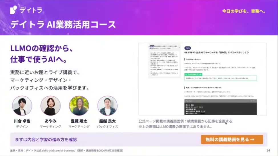 デイトラAI業務活用コース
